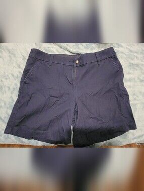 J. Crew Navy Tailored Cotton Blend  Shorts